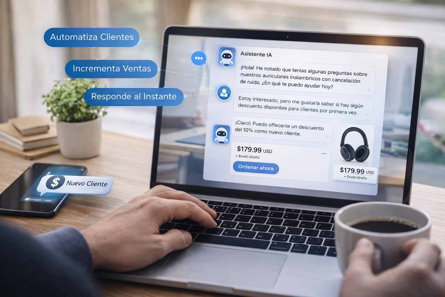Automatización conversacional y agentes de ventas con IA — Ventas con IA CODEX